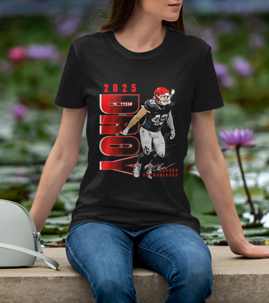 2025 DROY Carson Schwesinger Cleveland Browns T-Shirt