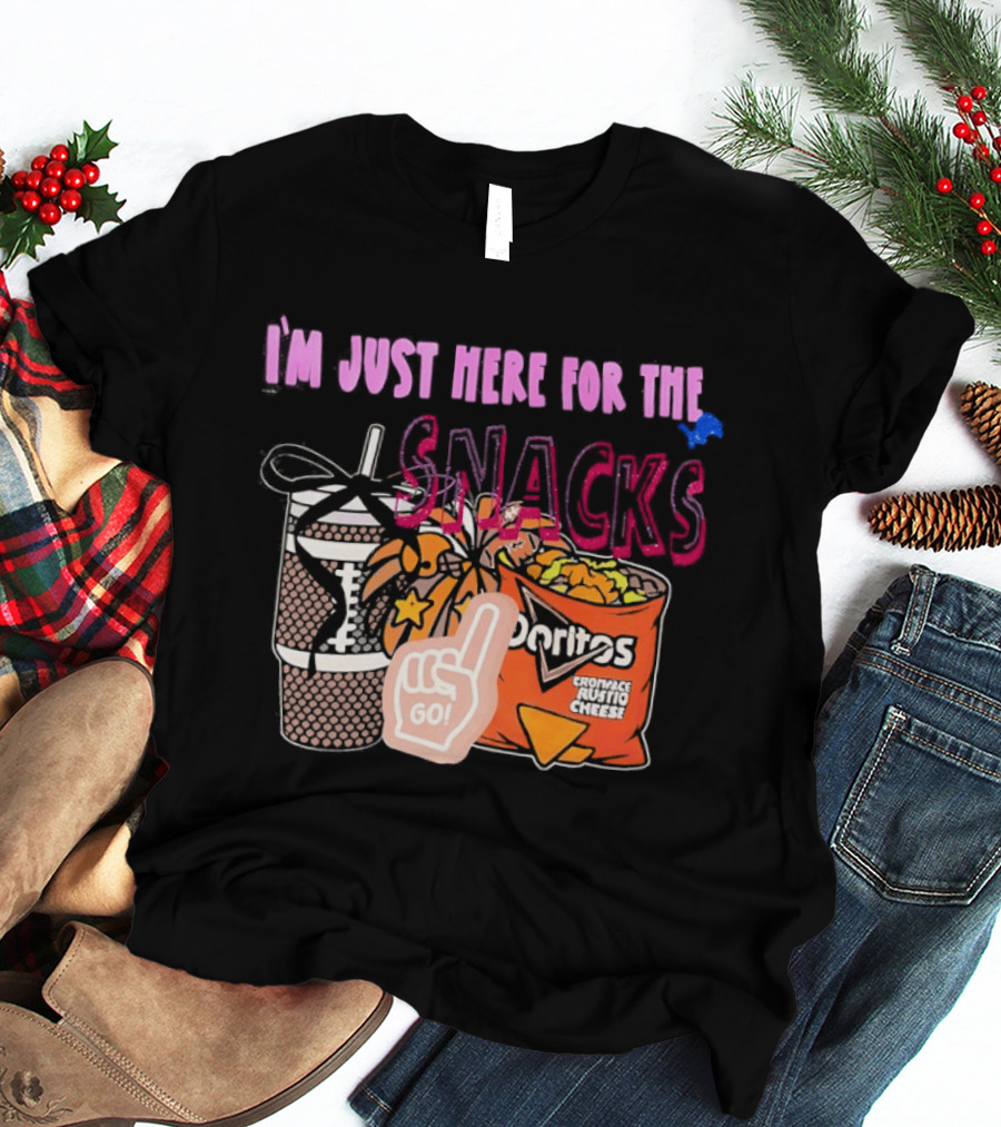 I'm Just Here For The Snacks Detroit Lions Doritos And Go Drink T-Shirt
