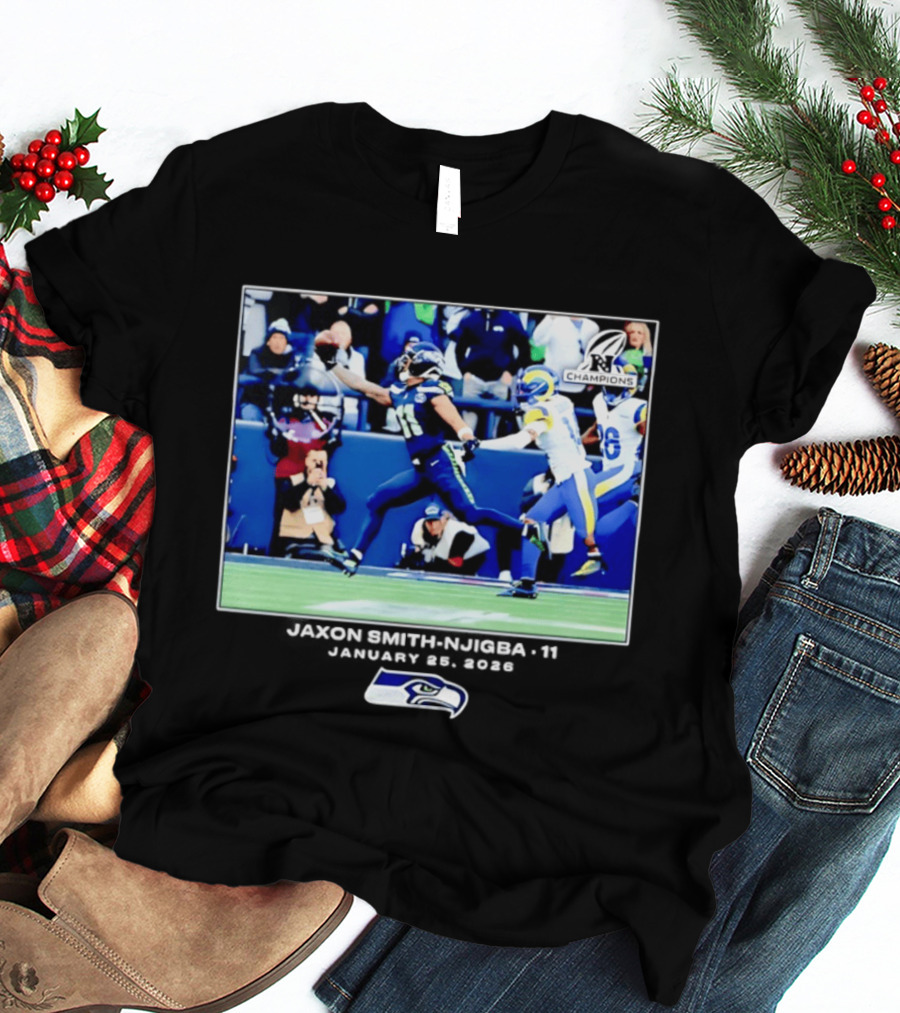 Seattle Seahawks Jaxon Smith Njigba 11 January 25 2026 Game Day Highlight Champions T-Shirt