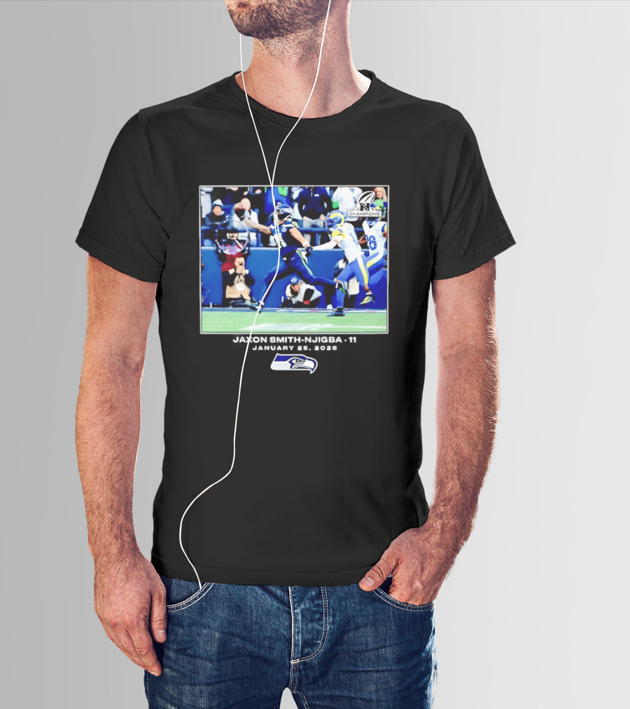 Seattle Seahawks Jaxon Smith Njigba 11 January 25 2026 Game Day Highlight Champions T-Shirt
