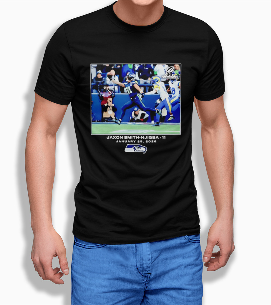 Seattle Seahawks Jaxon Smith Njigba 11 January 25 2026 Game Day Highlight Champions T-Shirt