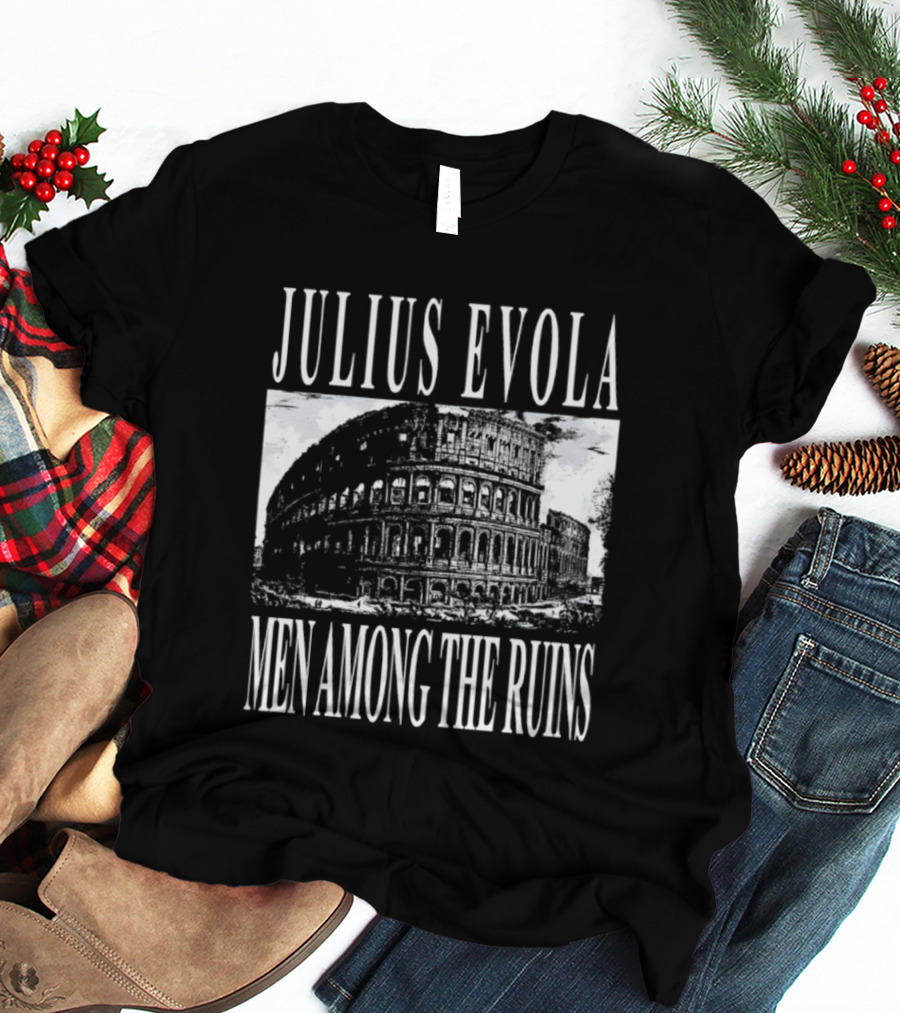 Julius Evola Men Among The Ruins Colosseum Motif T-Shirt