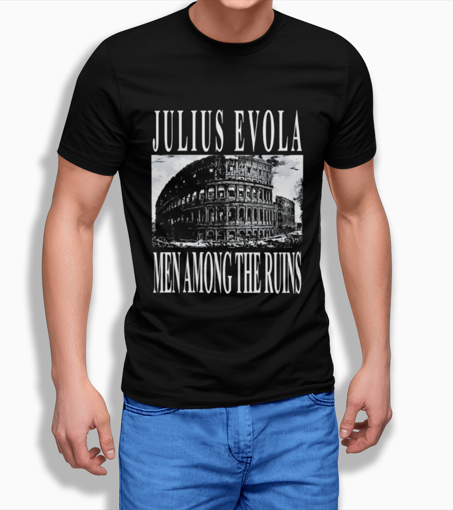 Julius Evola Men Among The Ruins Colosseum Motif T-Shirt