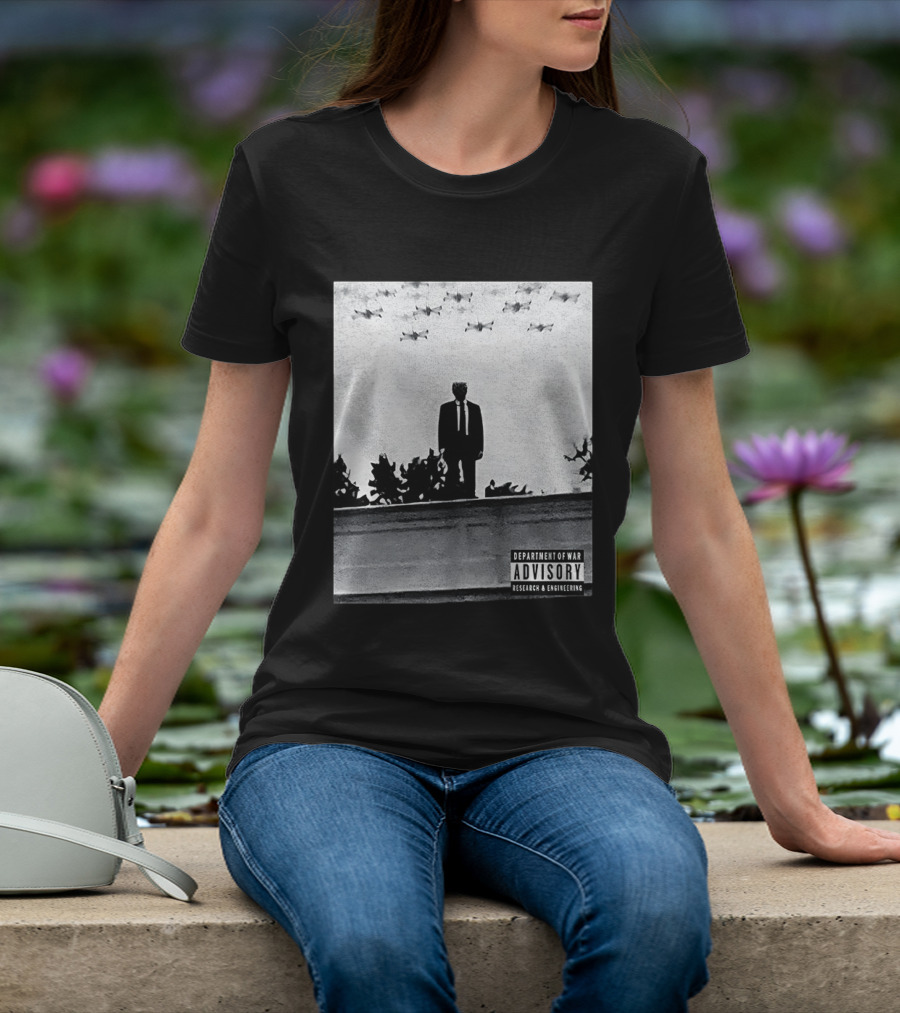 Trump Standing Tall With Advisory Research Warplanes Overhead T-Shirt