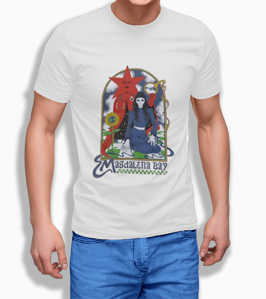 Magdalena Bay Band Psychedelic Star And Sunflower Surreal T-Shirt