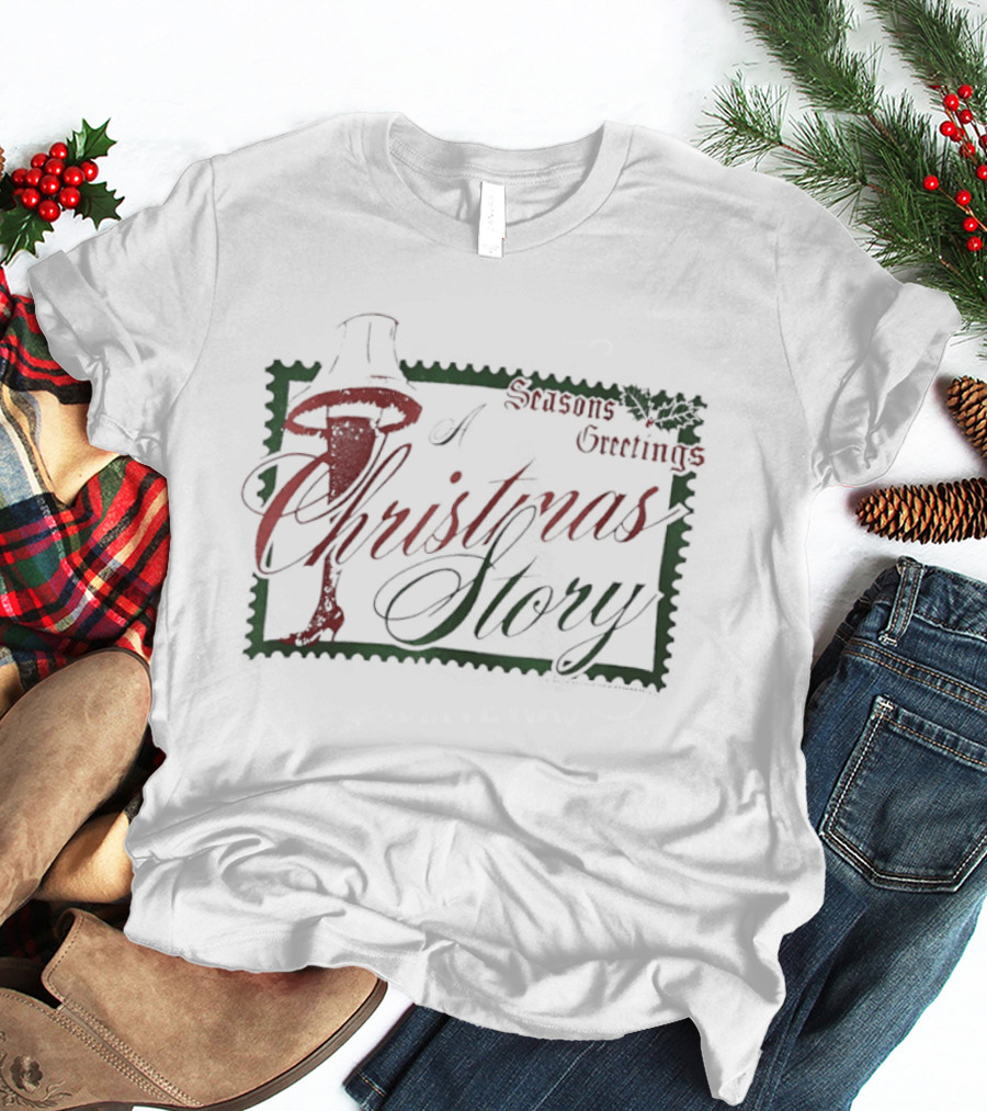 Seasons Greetings A Christmas Story Leg Lamp T-Shirt