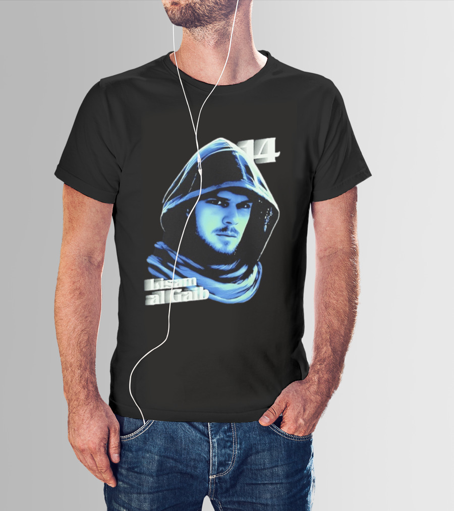 Lisam Al Gaib 14 Hooded Figure Mysterious Blue Aura T-Shirt