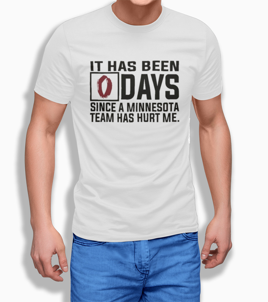It Has Been 0 Days Since A Minnesota Team Has Hurt Me T-Shirt