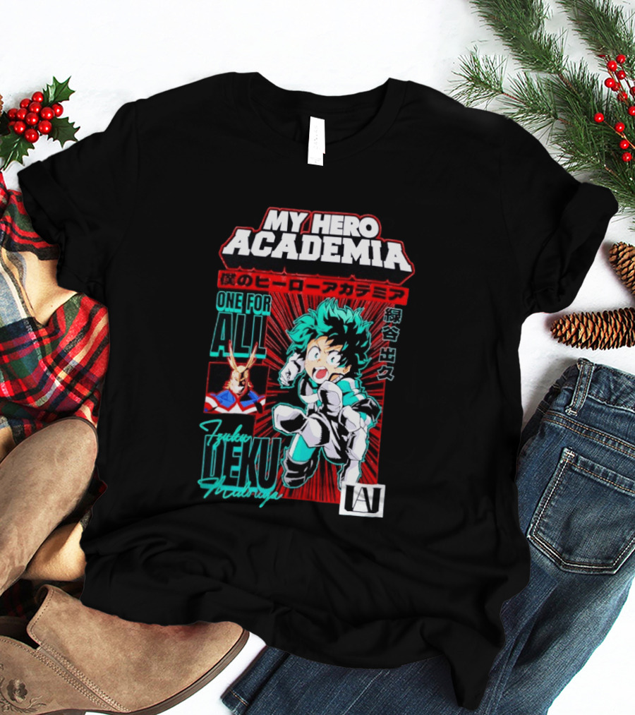 My Hero Academia Boku No Hero Deku One For All Manga T-Shirt