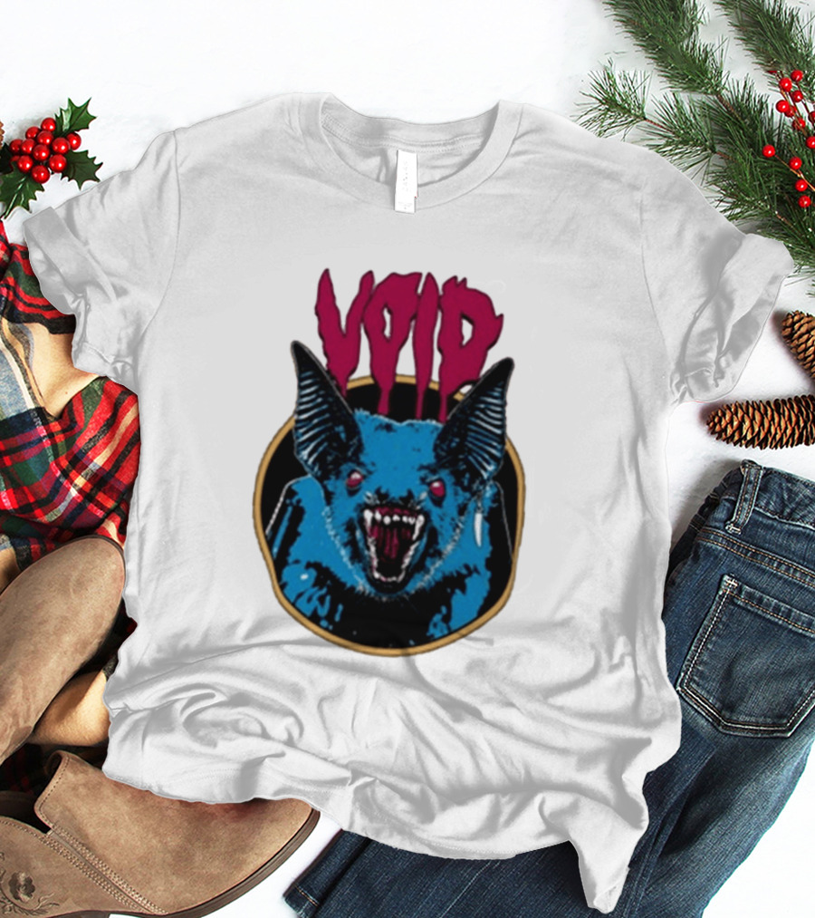 VOiD Screaming Blue Bat With Red Eyes T-Shirt