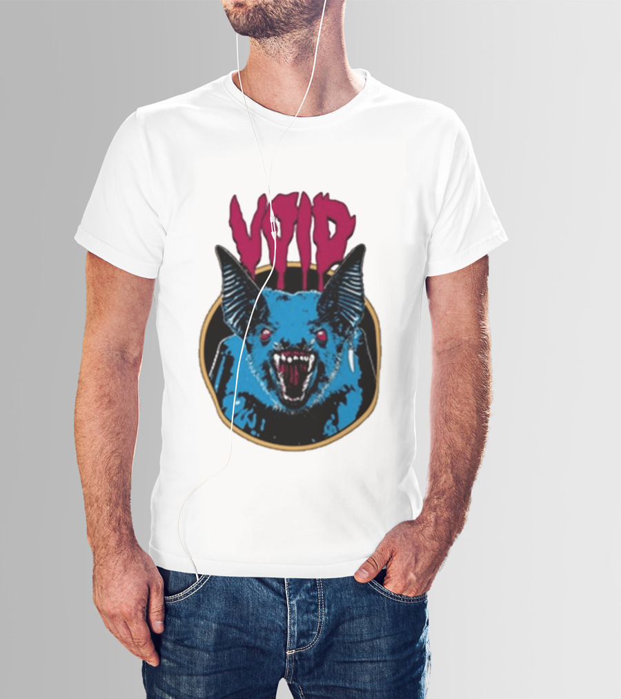 VOiD Screaming Blue Bat With Red Eyes T-Shirt