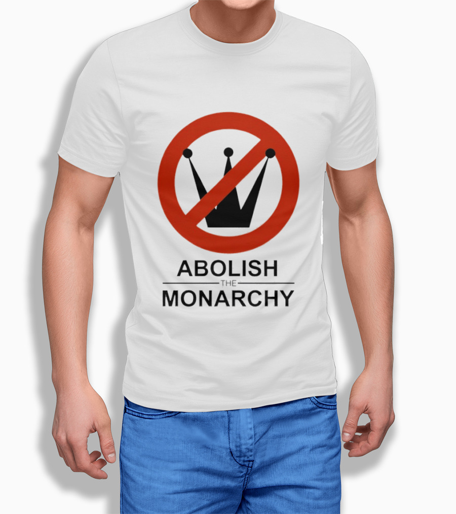 Abolish The Monarchy Crown Symbol With Red Strike Through T-Shirt