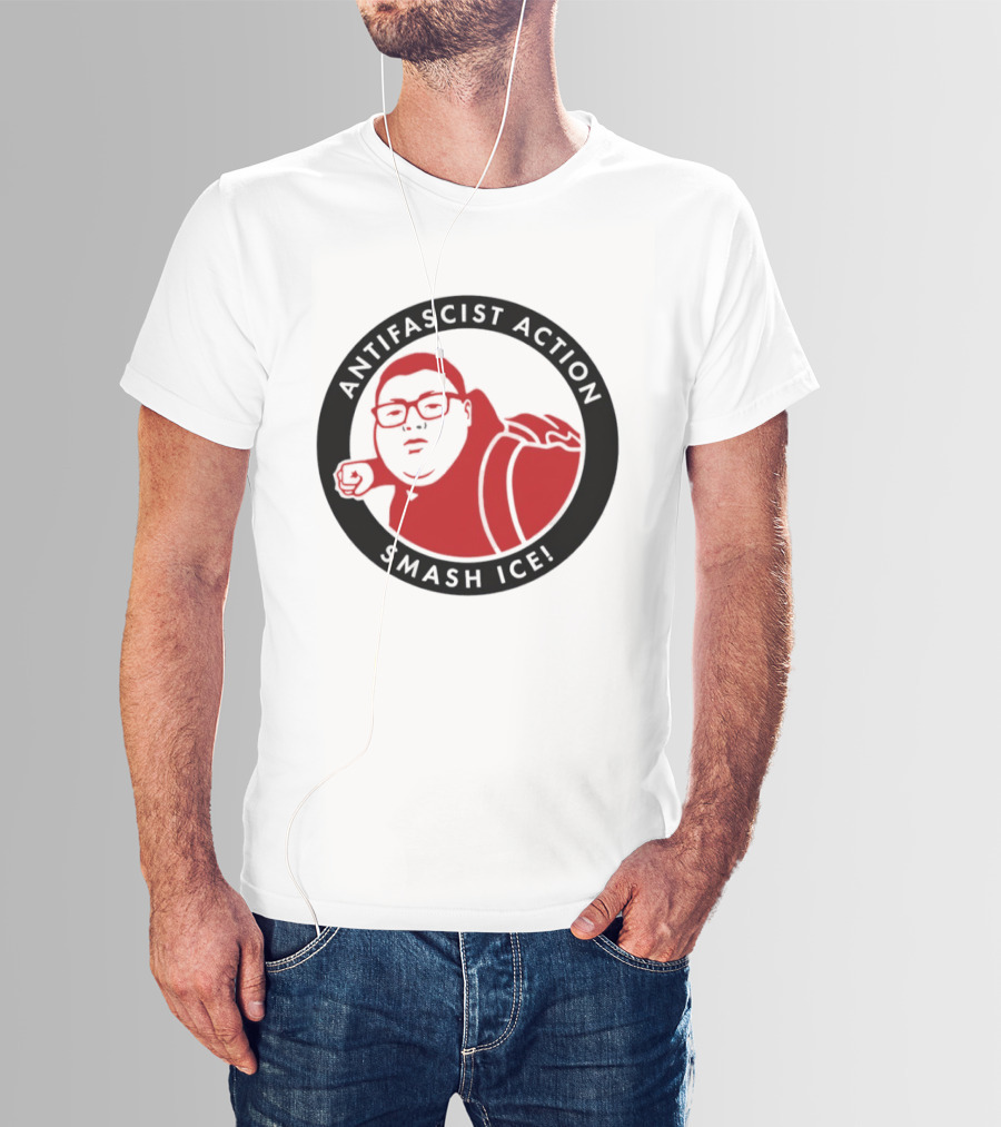 Antifascist Action Smash ICE Smash Nazi T-Shirt