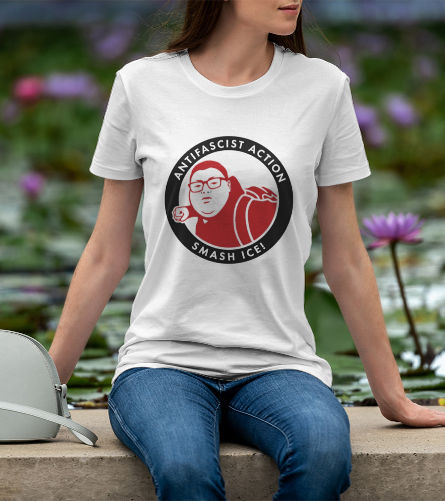 Antifascist Action Smash ICE Smash Nazi T-Shirt