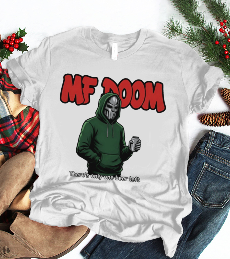 MF DOOM There's Only One Beer Left Masked Rapper With Can T-Shirt