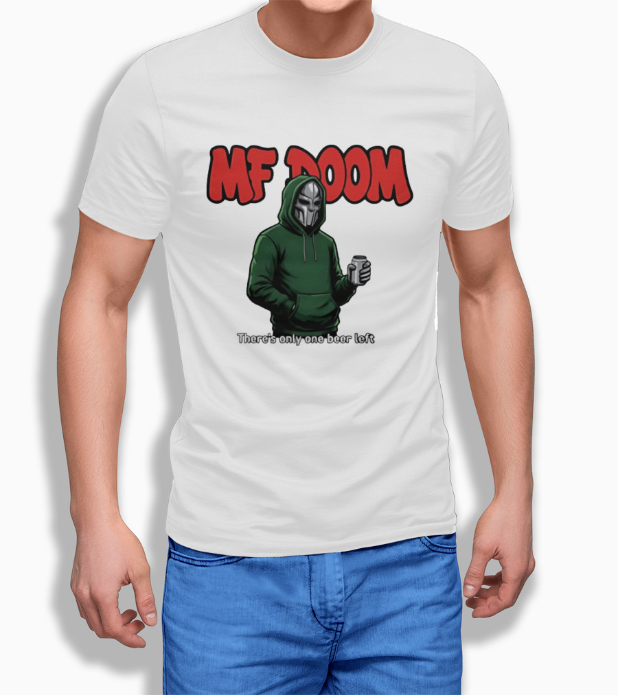 MF DOOM There's Only One Beer Left Masked Rapper With Can T-Shirt