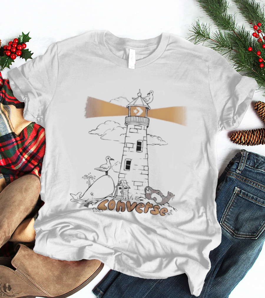 Converse Lighthouse Seagull Whale T-Shirt