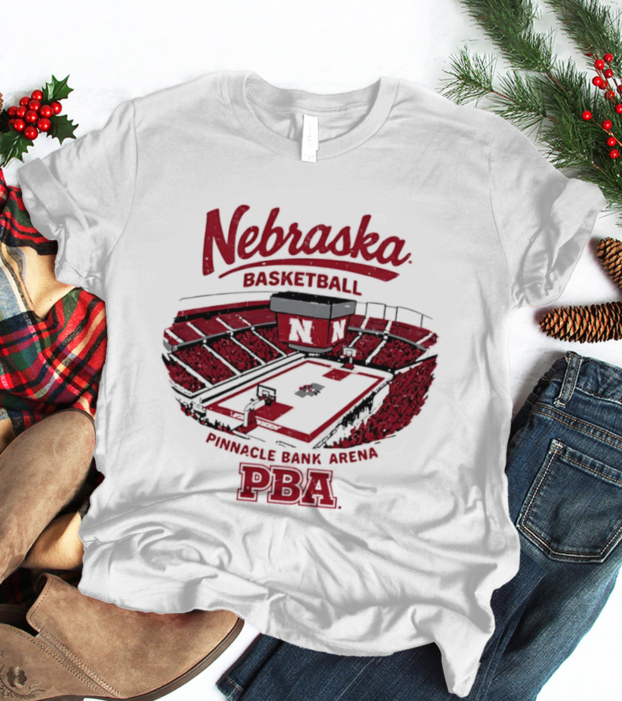 Nebraska Basketball Pinnacle Bank Arena PBA Cornhuskers T-Shirt