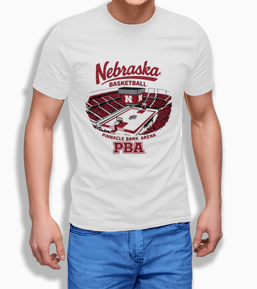 Nebraska Basketball Pinnacle Bank Arena PBA Cornhuskers T-Shirt