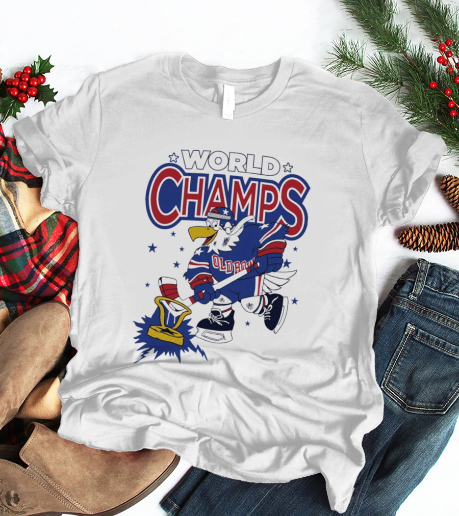 World Champs Old Boy Eagle Hockey Victory T-Shirt