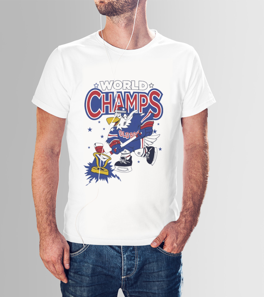 World Champs Old Boy Eagle Hockey Victory T-Shirt