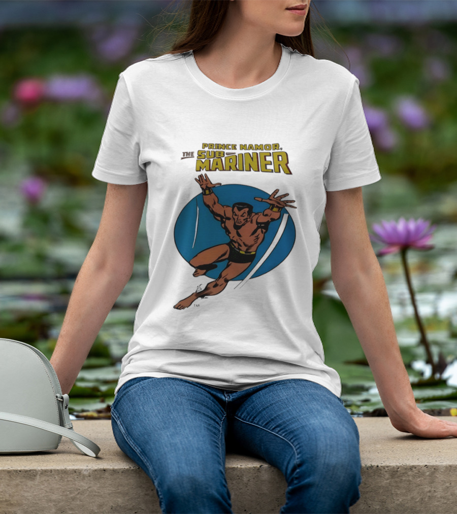 Prince Namor The Sub Mariner Iconic Comic Character Retro Dive T-Shirt