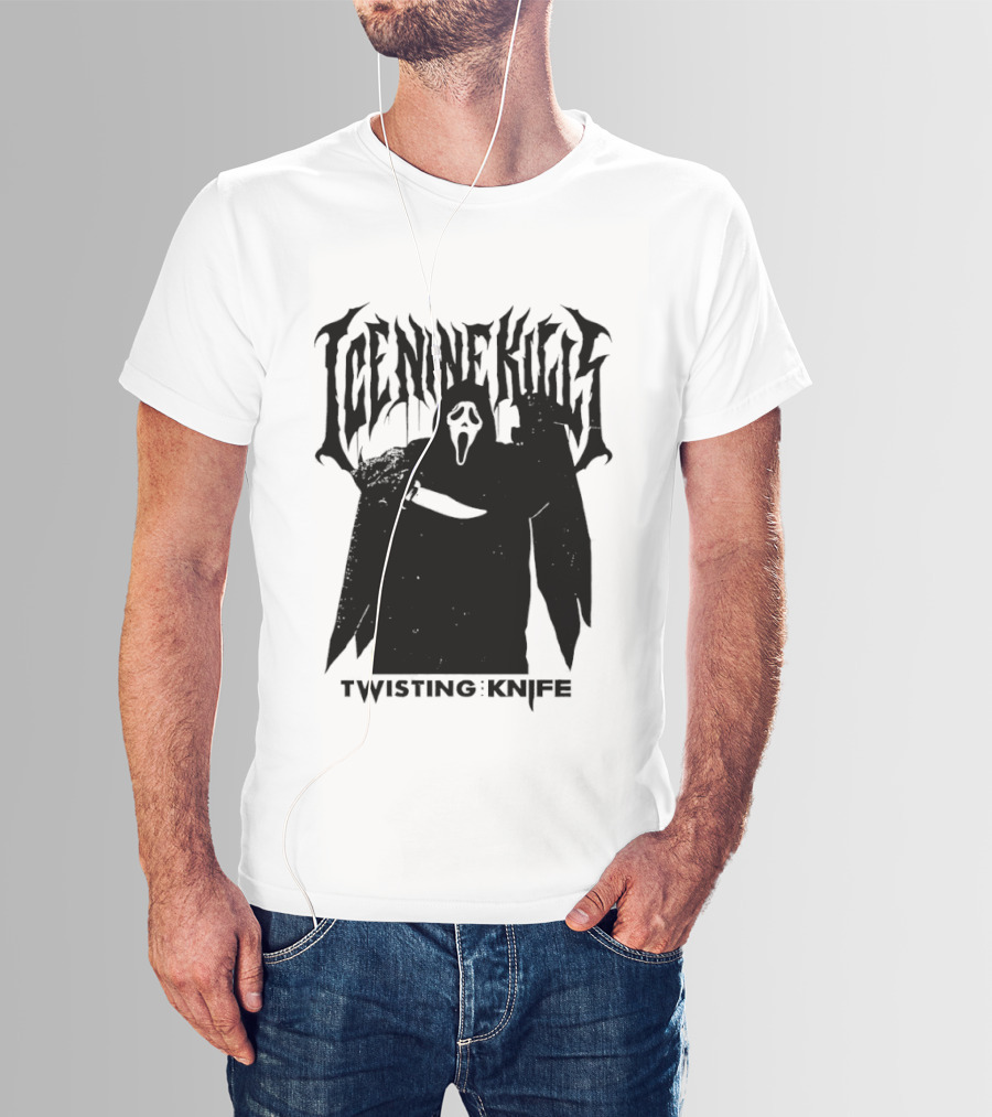 Ice Nine Kills Twisting The Knife Ghost Face Scream 7 Collaboration T-Shirt