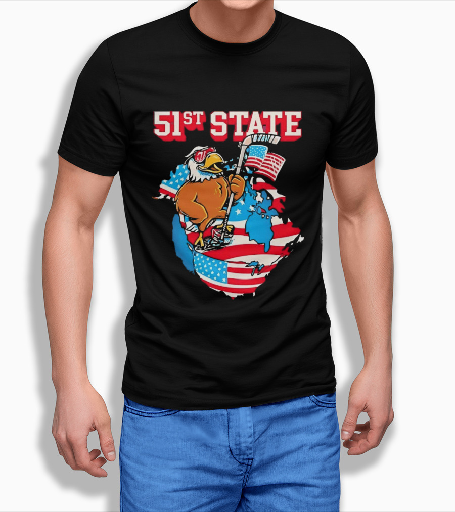 51st State American Eagle Pocket Flag T-Shirt