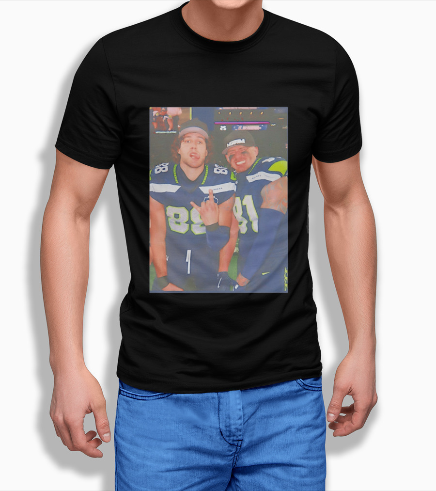 Seattle Seahawks Players Eric Saubert AJ Barner NFL Team Fans Football Enthusiasts T-Shirt