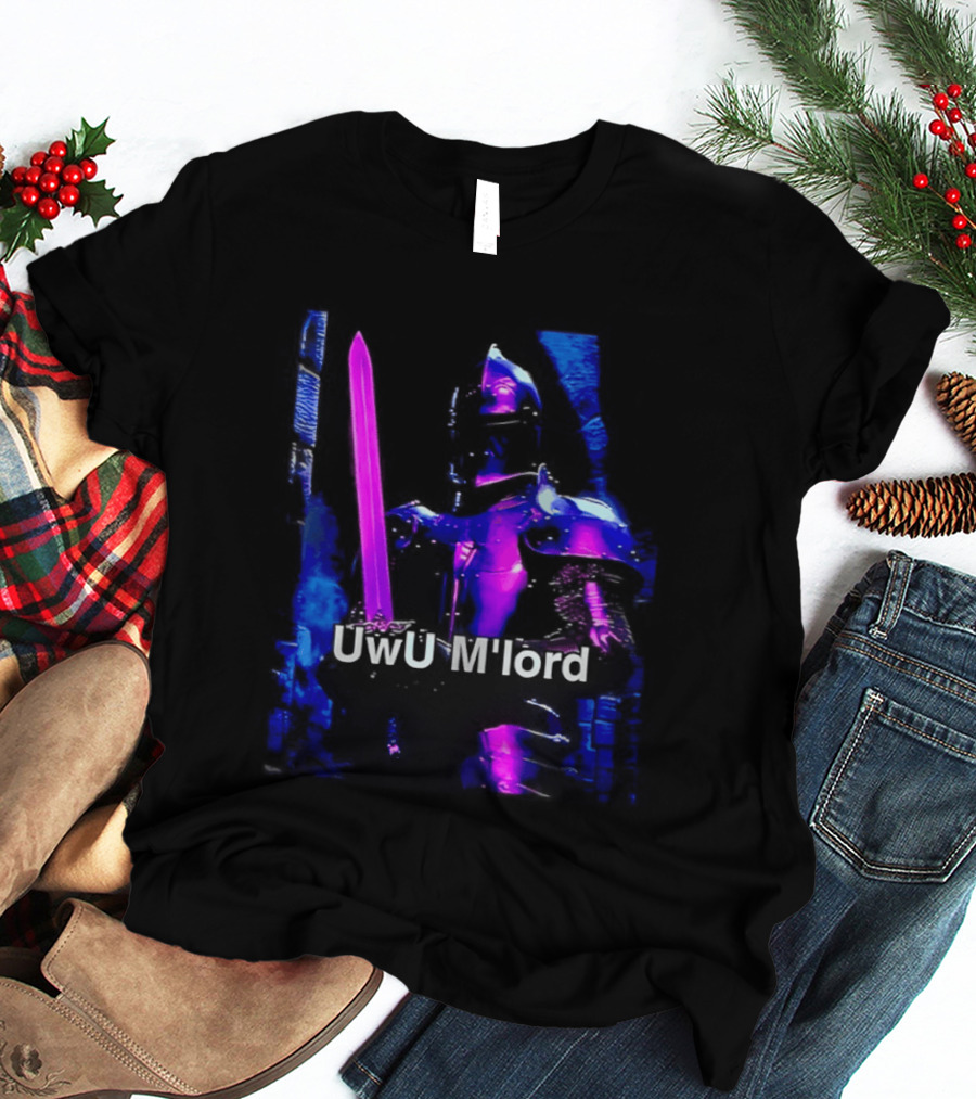 UwU M'lord Knight With Pink Sword And Armor Fantasy T-Shirt