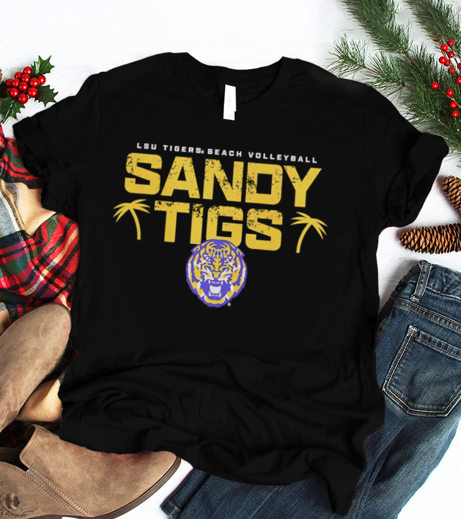 LSU Tigers Beach Volleyball Sandy Tigs T-Shirt