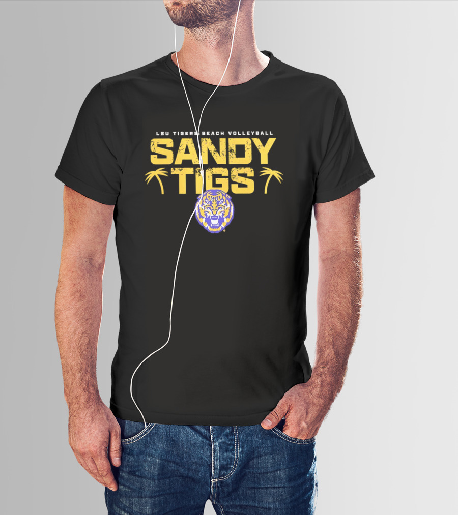 LSU Tigers Beach Volleyball Sandy Tigs T-Shirt