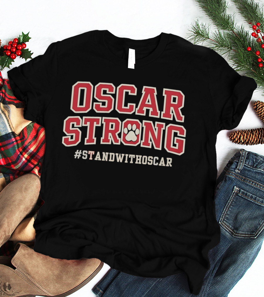 Oscar Strong Paw Print Stand With Oscar T-Shirt