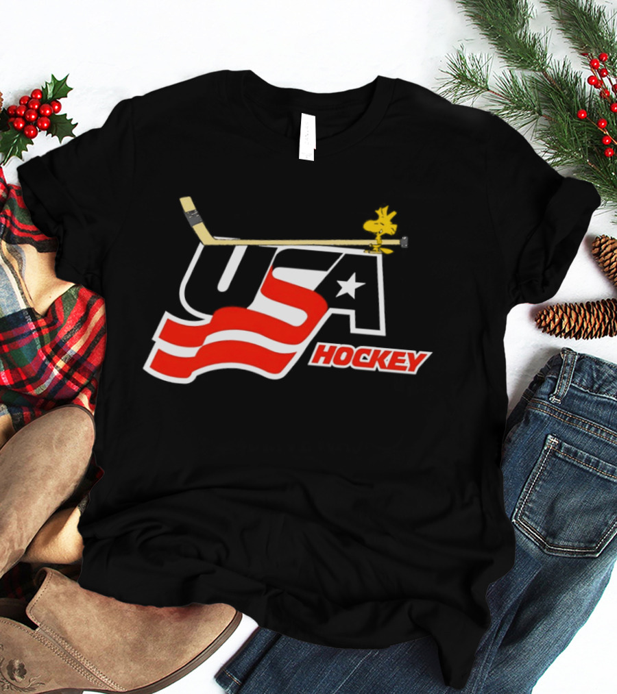 Woodstock USA Hockey With Hockey Stick T-Shirt