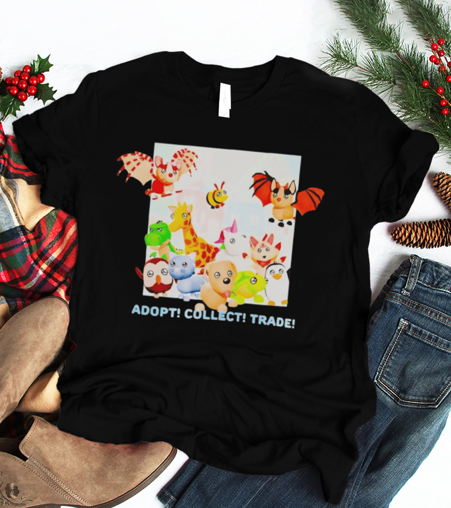 Adopt Me Collectible Pets Game Characters Adopt Collect Trade T-Shirt