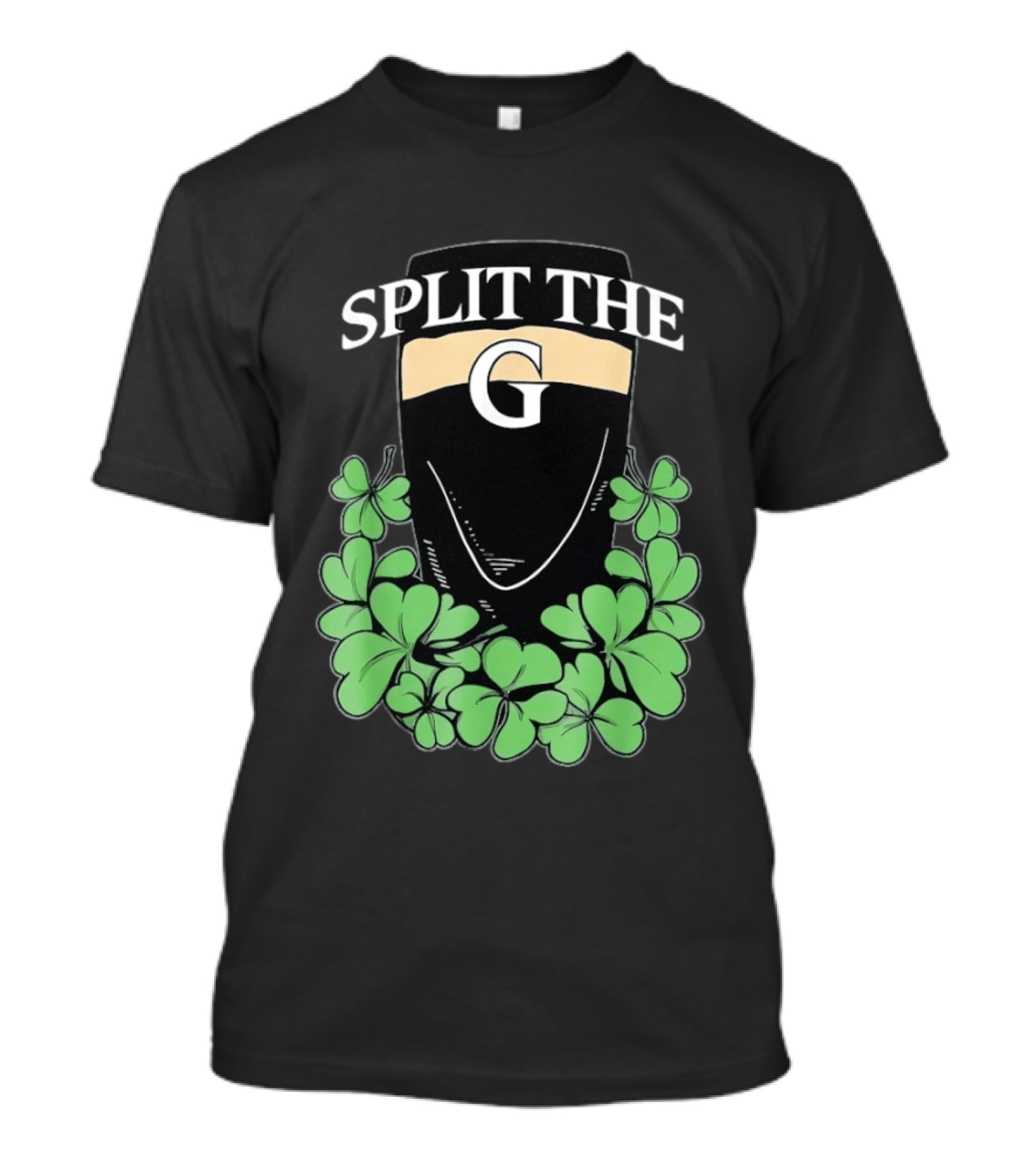 Split The G Shamrock Clover St. Patrick's Day Pint T-Shirt