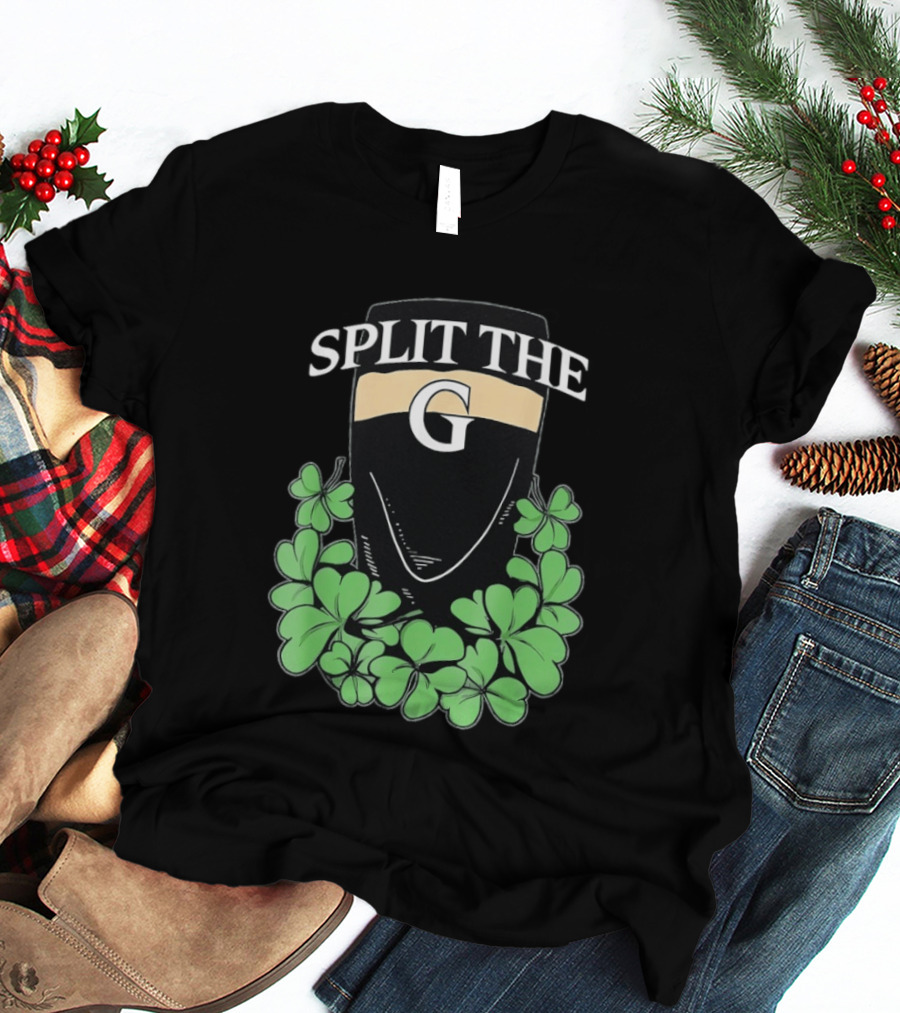 Split The G Shamrock Clover St. Patrick's Day Pint T-Shirt