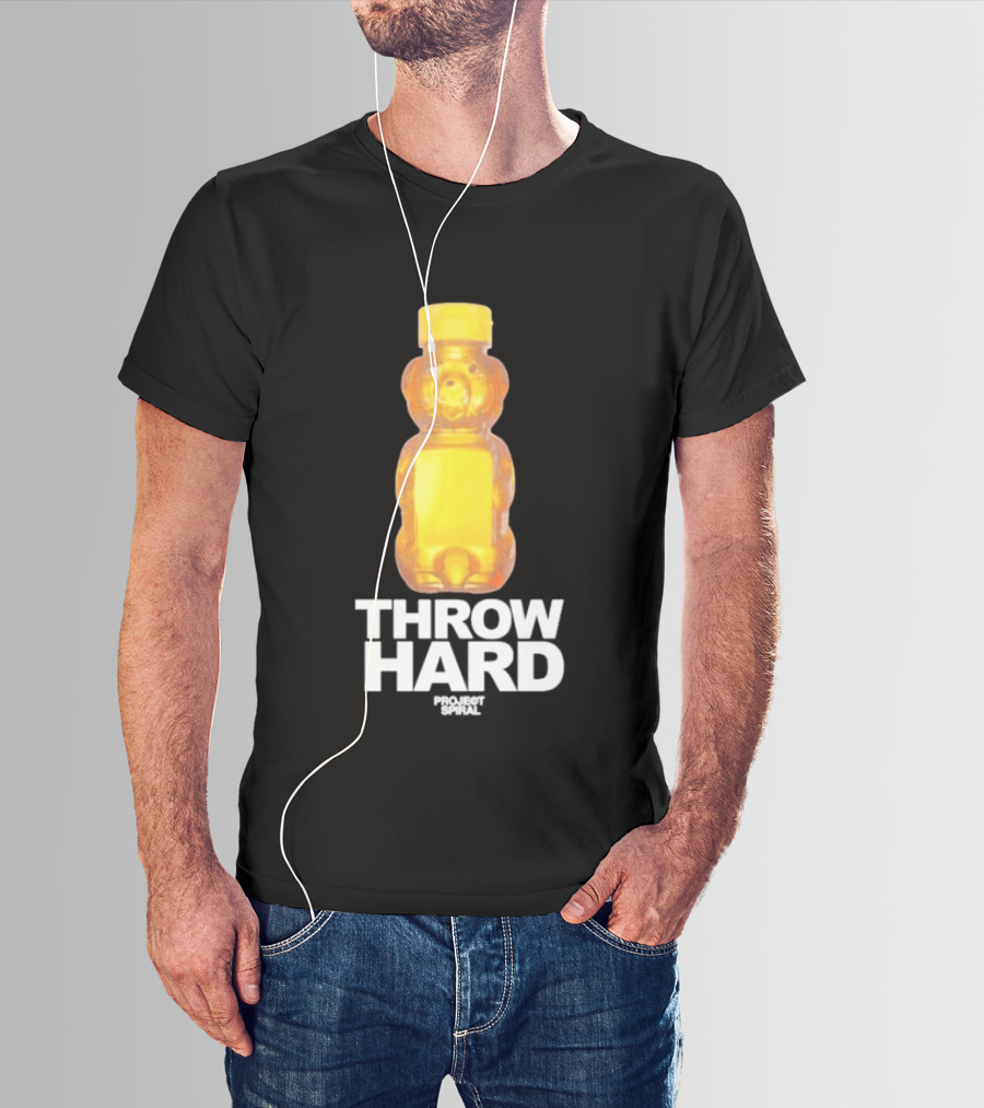 Throw Hard Honey Bear Project Spiral T-Shirt