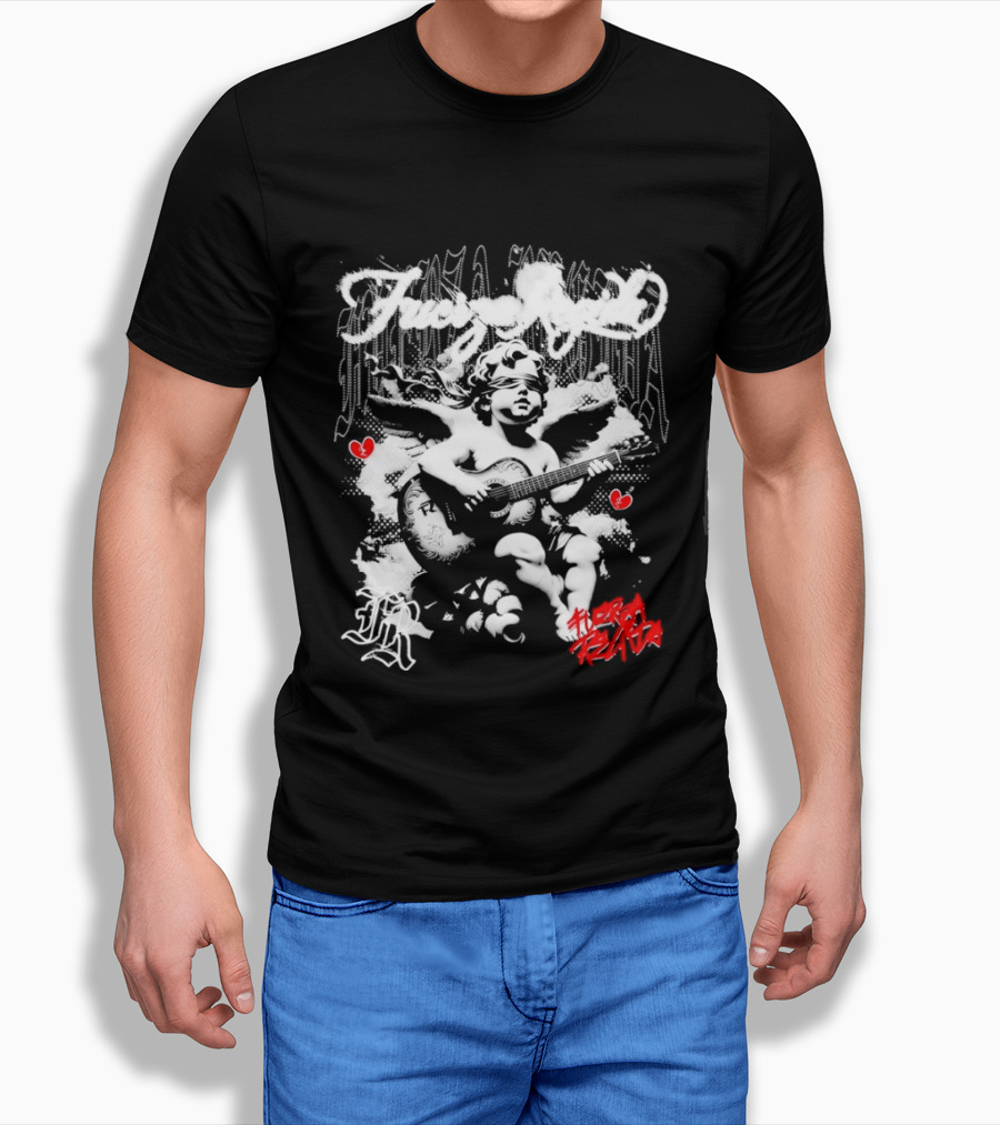 Fuerza Regida Angel Broken Heart Cherub T-Shirt