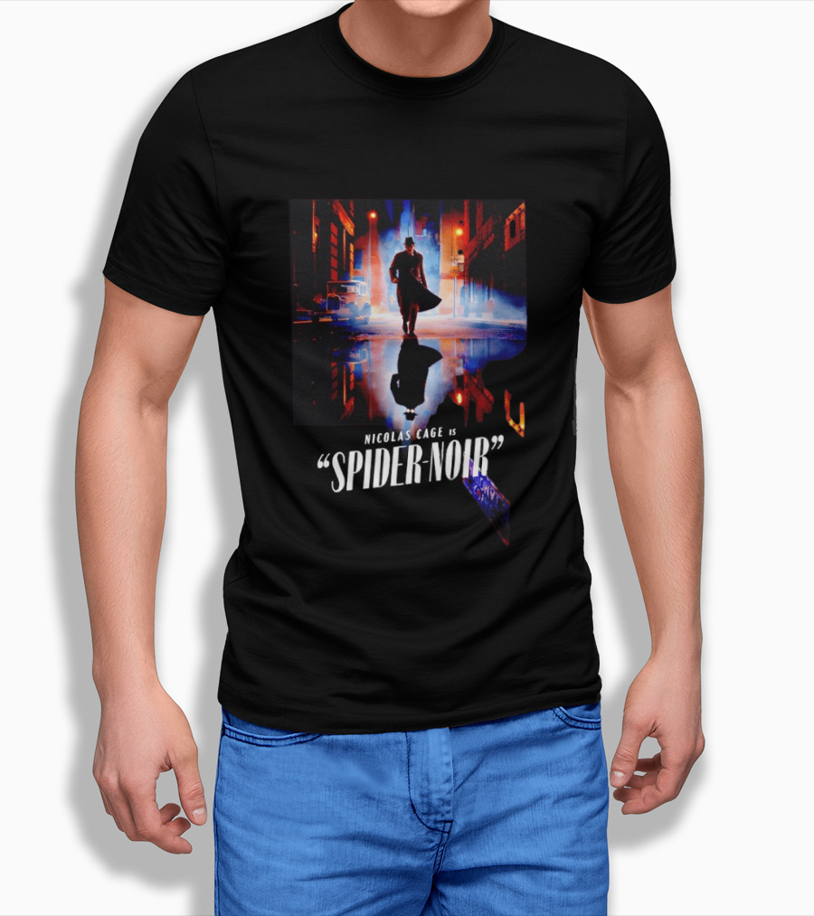 Marvel Spider Noir Nicolas Cage True Hue Full Color T-Shirt