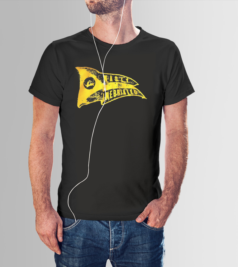 Nasty And Inebriated Pirate Flag Banner T-Shirt