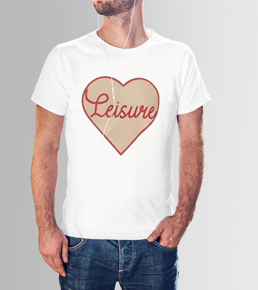 Leisure Heart Vintage Script Style Red T-Shirt