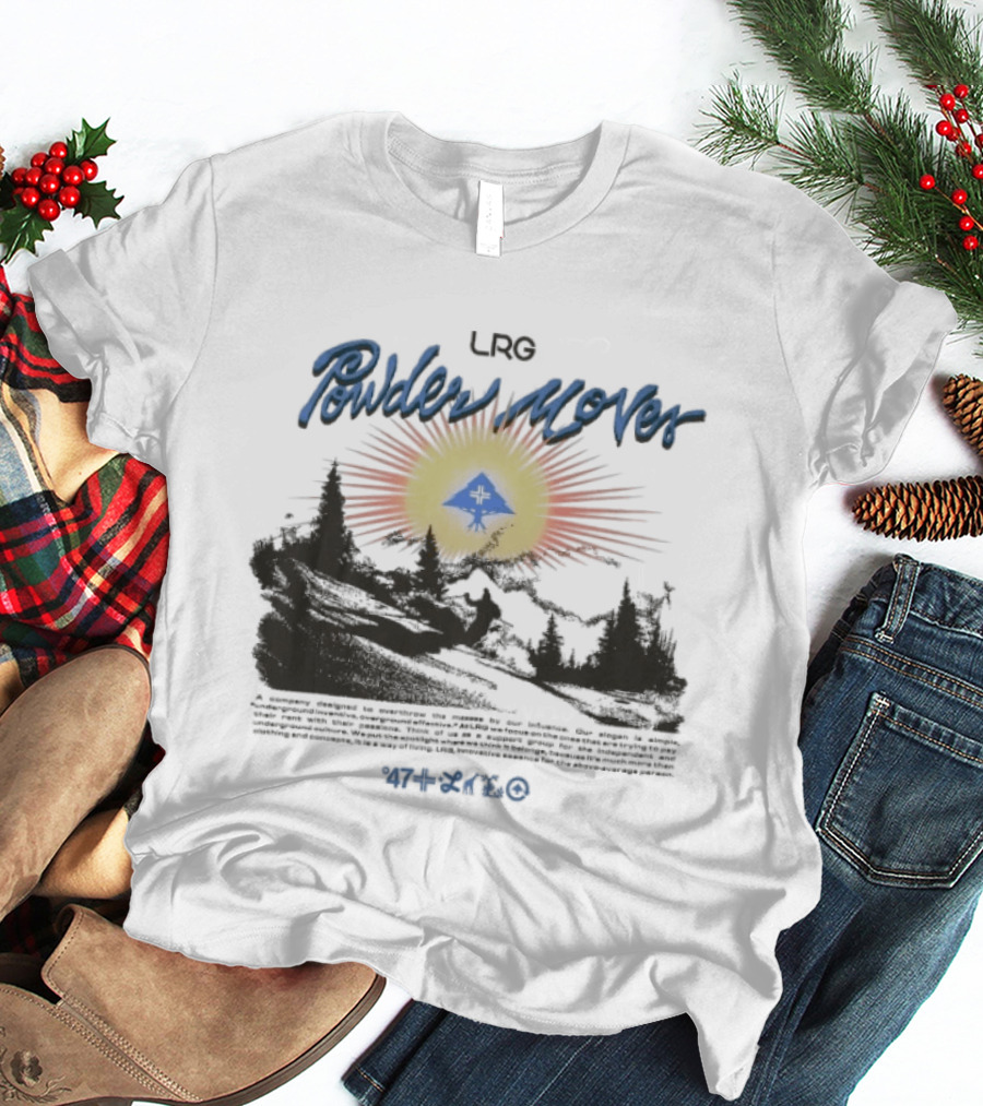 LRG Powder Mover Winter Adventure Scene With Sunrise And Trees T-Shirt