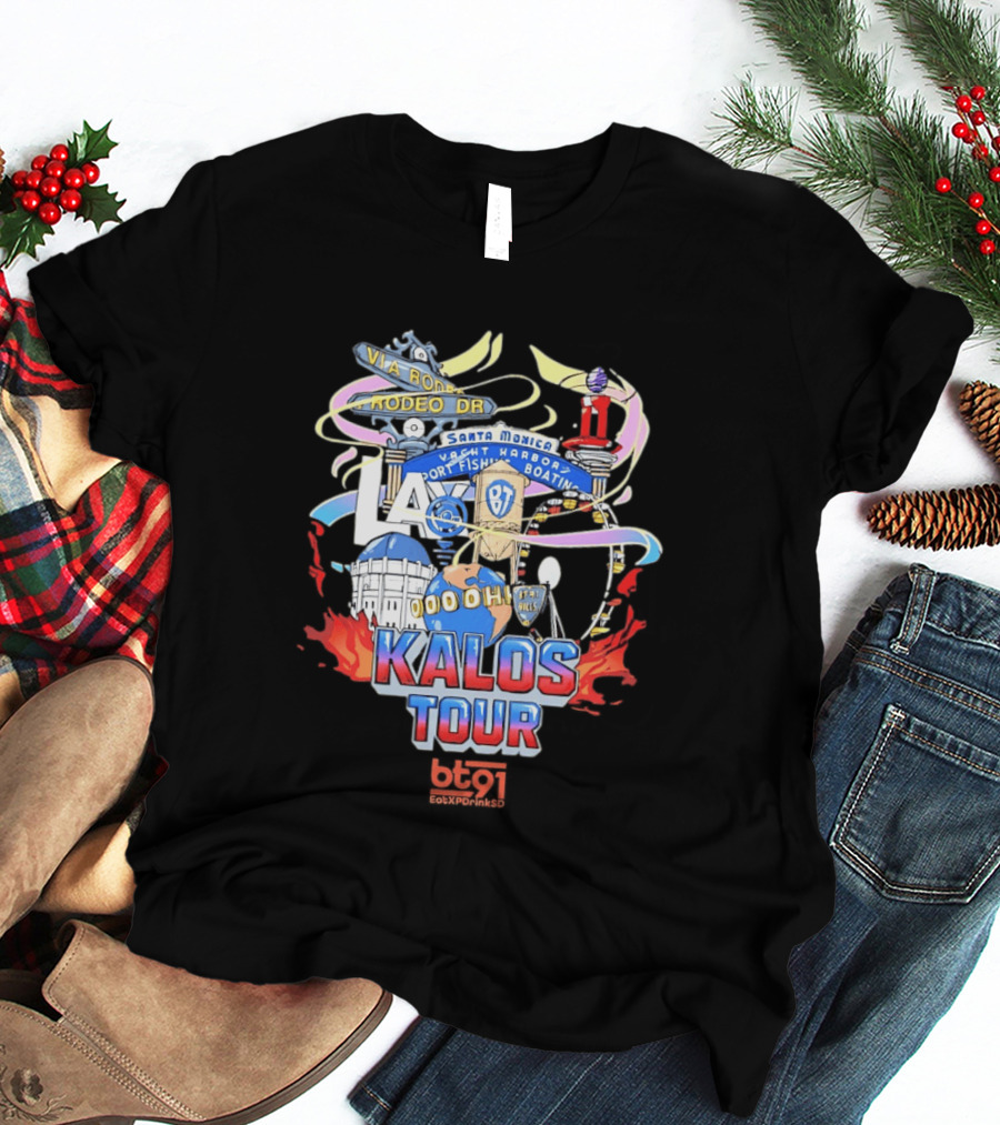 LA Kalos Tour Rodeo Drive Santa Monica Yacht Harbor 87 Vintage 90s 00ohh T-Shirt