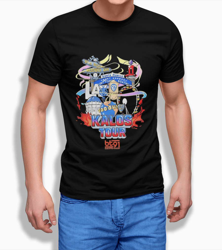 LA Kalos Tour Rodeo Drive Santa Monica Yacht Harbor 87 Vintage 90s 00ohh T-Shirt