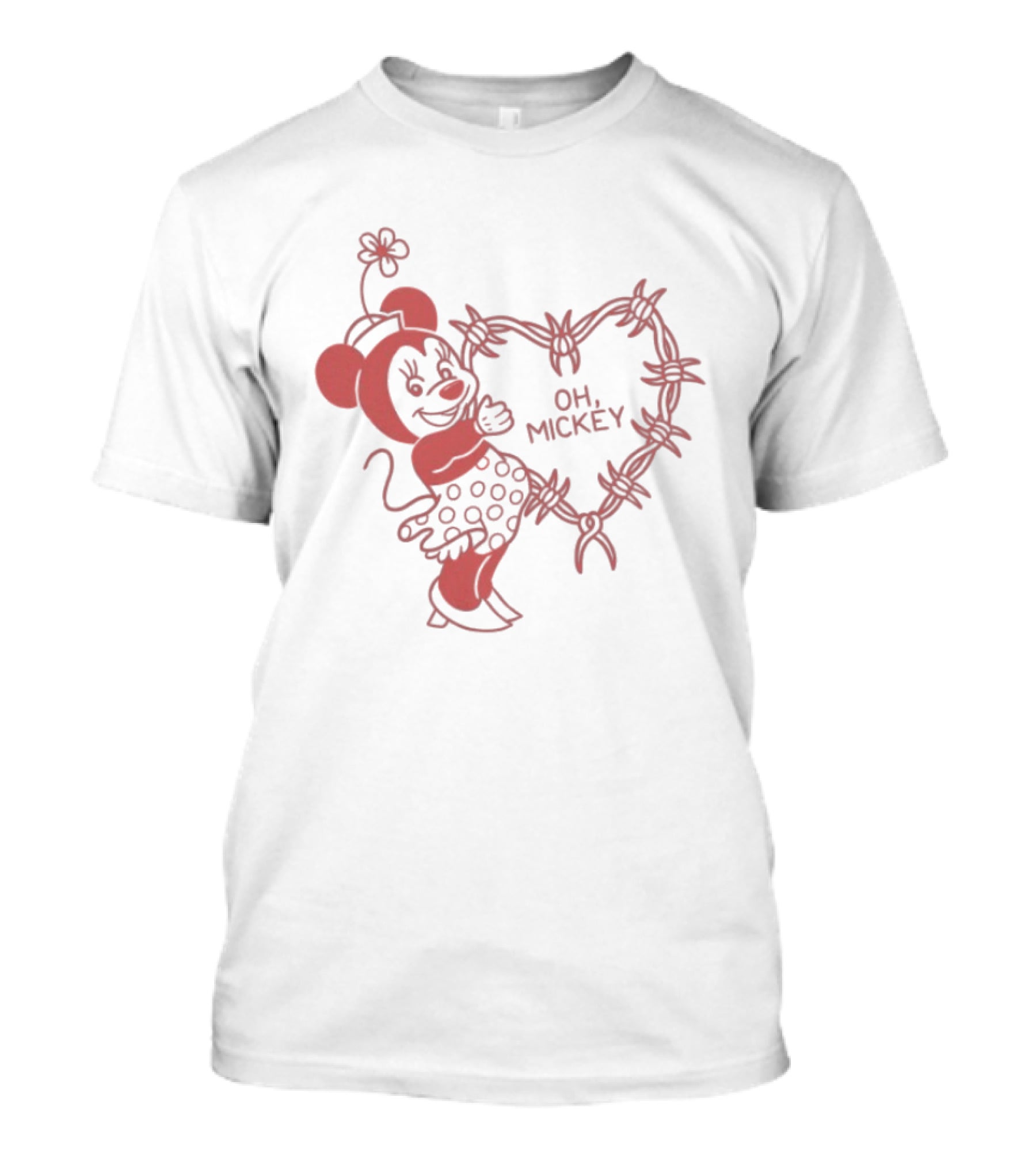 Oh Mickey Tattoo Barbed Wire Heart Friday The 13th T-Shirt