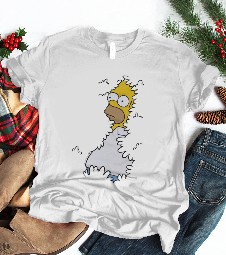 The Simpsons Homer Disappearing Into Bushes Meme T-Shirt