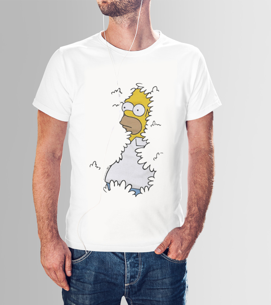 The Simpsons Homer Disappearing Into Bushes Meme T-Shirt