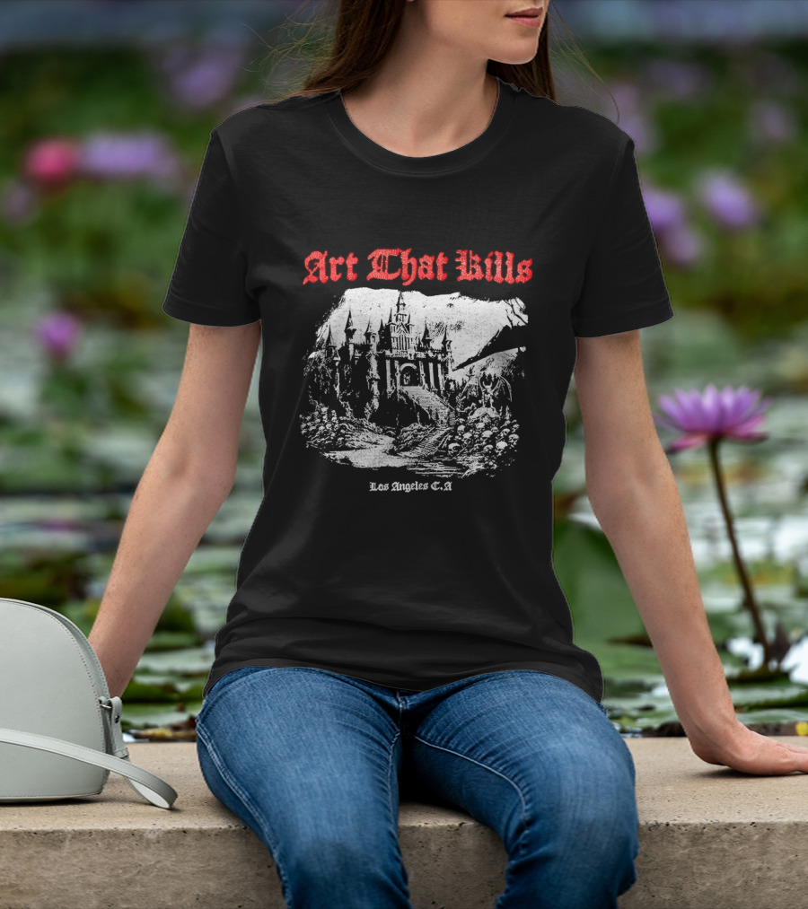 Art That Kills Los Angeles CA Haunted Mansion Scene T-Shirt