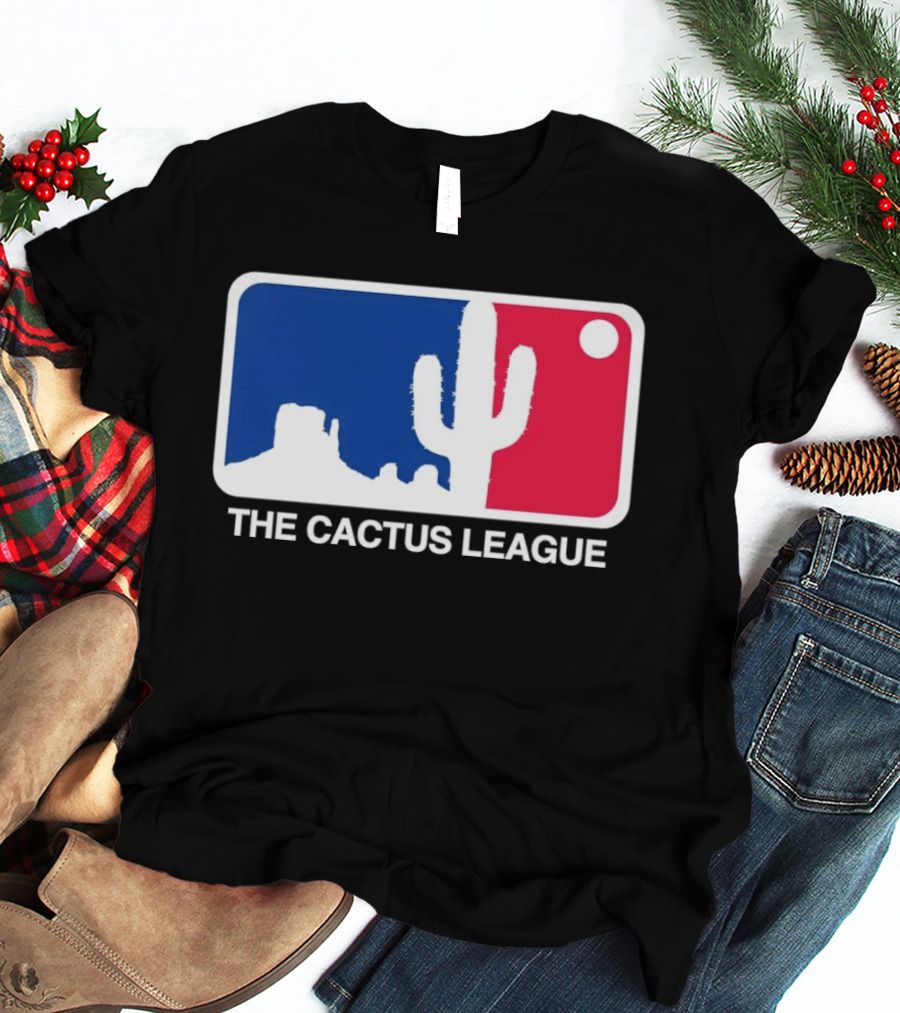 The Cactus League Baseball Logo Desert Cactus And Mesa Sun T-Shirt